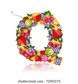 Fruit letter for your design. See others in my gallery