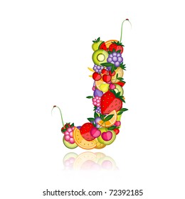Fruit letter for your design. See others in my gallery