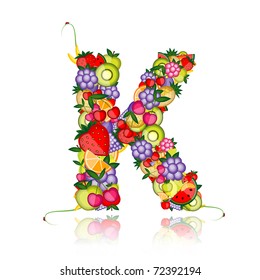 Fruit letter for your design. See others in my gallery