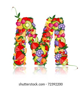 Fruit letter for your design. See others in my gallery