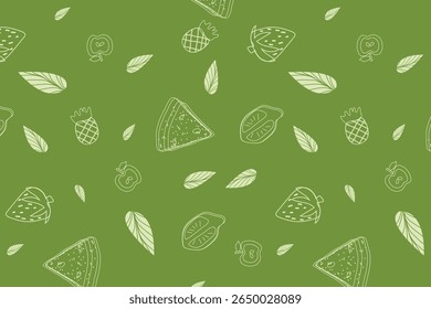 Fruit Line Art Eenvoudig fruit Naadloos patroon met toekomstige achtergrond Blend perfect voor gedurfde tech slijtage of feest uitnodigingen