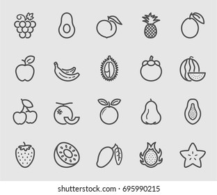 Fruit line icon