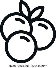 Ilustración vectorial de icono de línea de fruta.