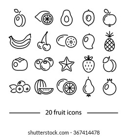 Fruit Line Icons