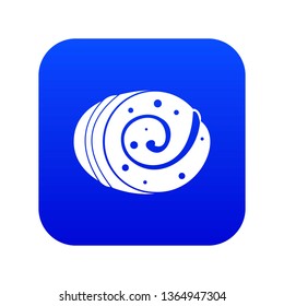 Fruit loaf icon digital blue for any design isolated on white vector illustration