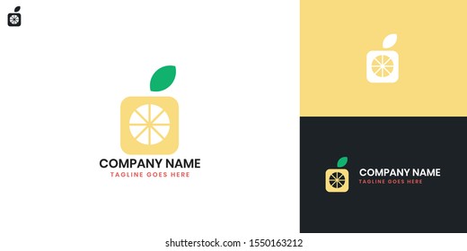 Fruit logo - All elements on this template are editable with vector software
