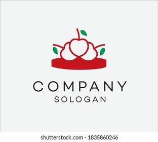 Fruit logo, Cherry, Food, Company Logo Design, Bakery, Cook, Chef, idea   