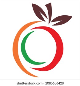 fruit logo design of company.fruit vector art illustration.fresh fruit icon graphic.template fruit