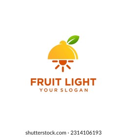 fruit logo design with lights