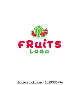 Fruit logo design, organic product vector logo design flyers, shipping