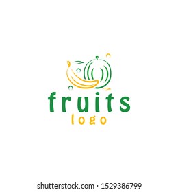 Fruit logo design, organic product vector logo design flyers, shipping