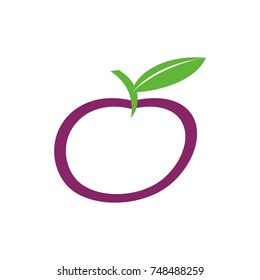 Fruit logo design template designed based vector formats