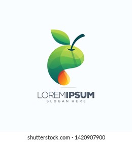 fruit logo design vector illustration