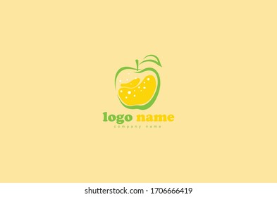 Fruit logo design vector template