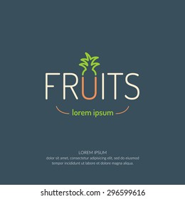 Fruit. The logo and elements for design and illustration.