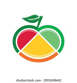 Fruit Logo Illustration Suitable for Beverage Companies Like Juices and other Refreshing Drinks