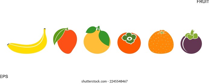 Fruit logo. Isolated fruit on white background