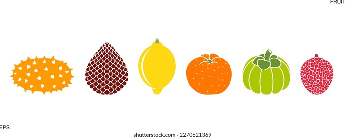 Fruit logo. Isolated fruit on white background