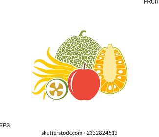 Fruit logo. Isolated fruit on white background