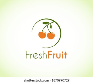 fruit logo - juice logo - vector icon design