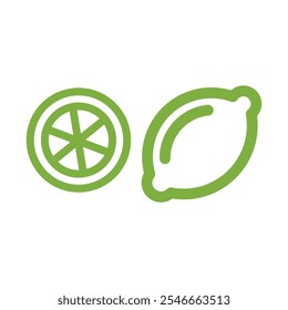 logotipo de fruta com estilo de linha simples