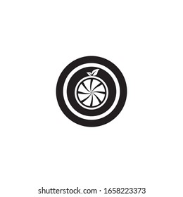 Design der Vektorillustration des Fruchtlogos