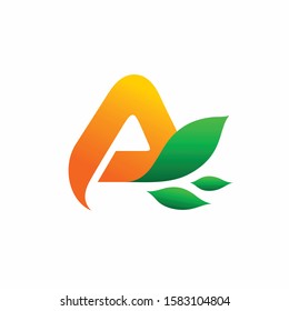 fruit logo that formed letter A
