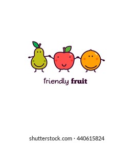 Fruit. Logo. Vector illustration.