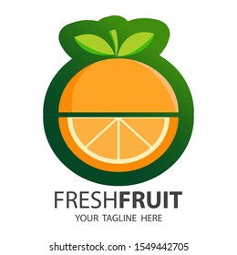 Fruit Logo Vector Illustration Design with White Background
