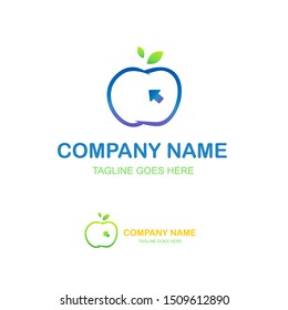fruit logo,online shopping.vector logo template