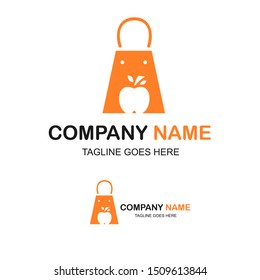 fruit logo,sell fruit online,online shopping.vector logo template