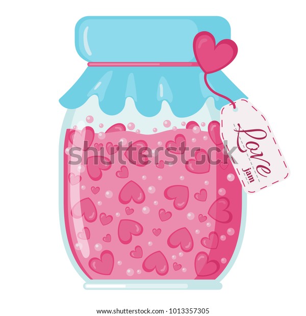 Fruit Love Jam Icon Hearts Flat Stock Vector Royalty Free 1013357305