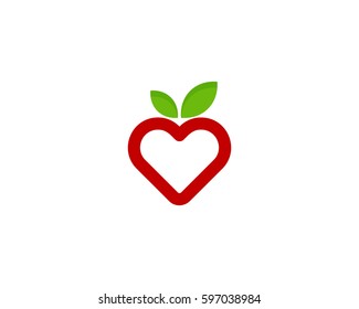 Fruit Love Logo Design Element