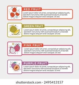 FRUIT LOWER THIRD four COLOR TITLE SET