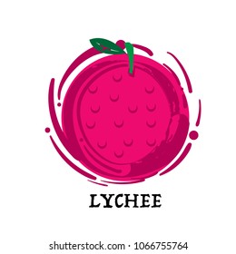fruit lychee graphic element design key visual icon symbol 