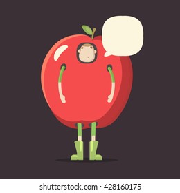Fruit man in suit apple. the guy at the carnival. matinee. suit for party