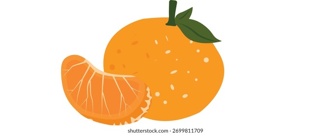 Fruit mandarin isolated on white background