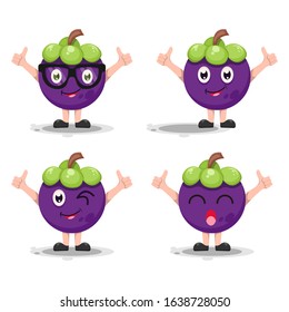 fruit mangiest mascot cartoon vector