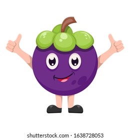 fruit mangiest mascot cartoon vector