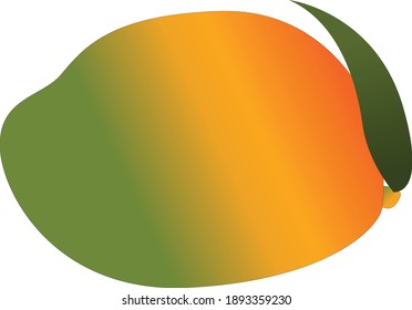 Fruit, mango. Healthy, natural fruit. Vector illustrator.