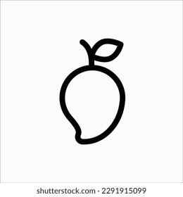  fruit, mango icon, isolated icon in light background, perfect for website, blog, logo, graphic design, social media, UI, mobile app
