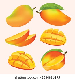 Fruta, Manga, Frutas tropicais, Ilustração Mão desenhada