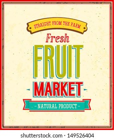 Fruit market design. Vector illustration.