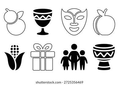 Fruit mask goblet corn gift family drum apple pear