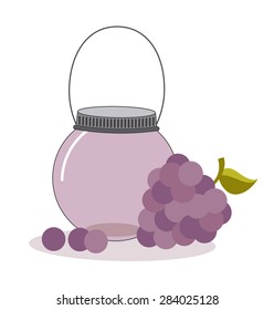 fruit mason jar design, vector illustration eps10 graphic 