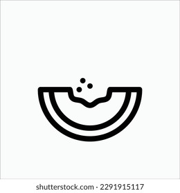  fruit, melon slice icon, isolated icon in light background, perfect for website, blog, logo, graphic design, social media, UI, mobile app