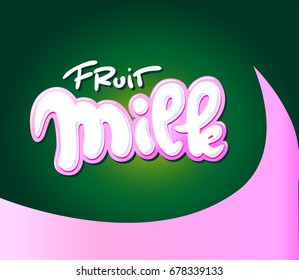 fruit milk design - vector illustration