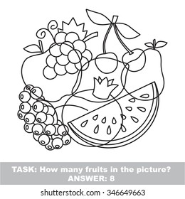 Fruit mishmash set in vector. 