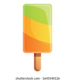 Fruit mix popsicle icon. Cartoon of fruit mix popsicle vector icon for web design isolated on white background