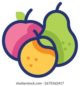 Fruit Modern Vector Icon – Minimal Illustration Symbol Template for Web Mobile App UI Design